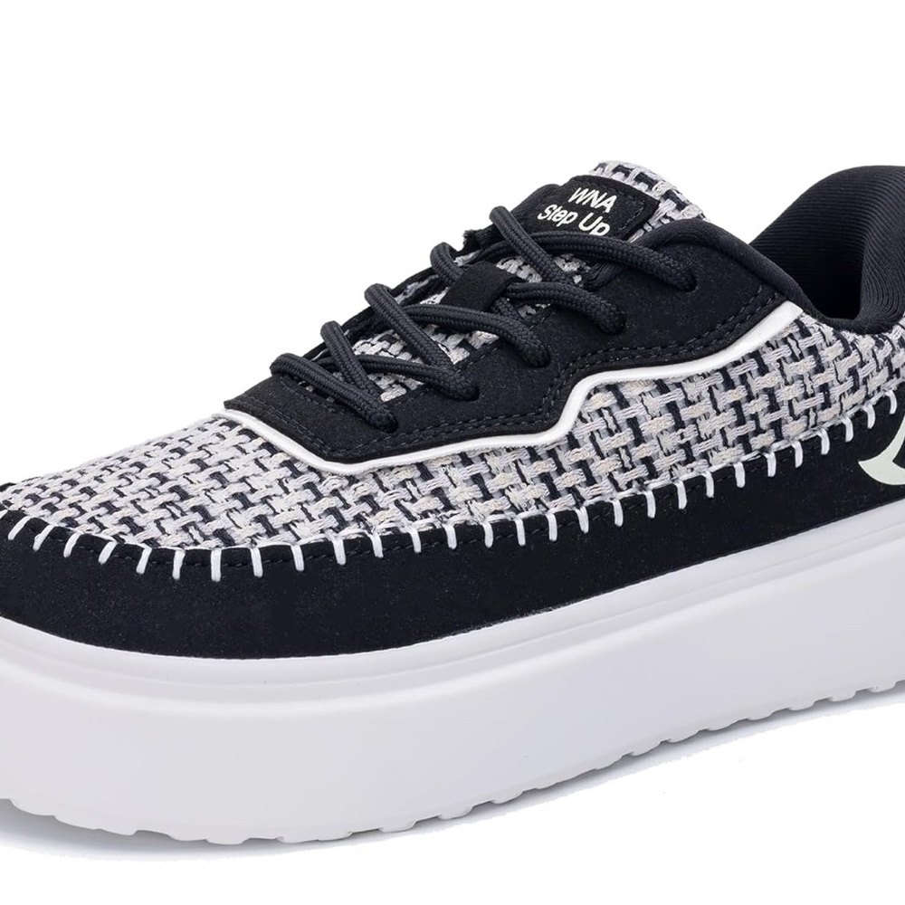 Ina Black and White Athletic Shoes